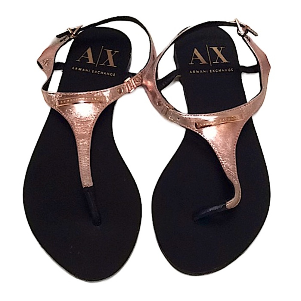Armani exchange leather sandals